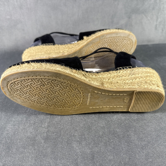 Toni Pons Women's Black Velvet Laceless Espadrilles Shoes Size 40 US 9 - Picture 8 of 13